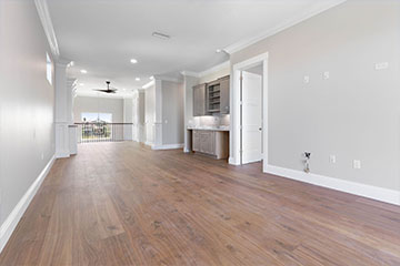 2nd floor landing with wet bar